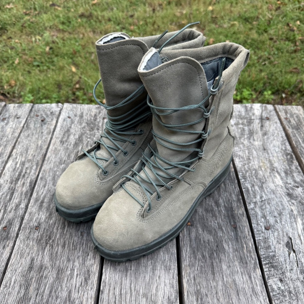 Belleville 675ST Men 7.5 R Sage Green GoreTex Steel Toe Boots Clergy Estate Find